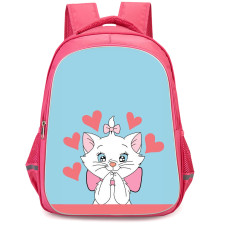 Marie Backpack StudentPack - Marie Feeling Love On Blue Background Poster