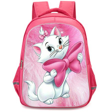 Marie Backpack StudentPack - Marie Holding Pink Bow Tie Poster