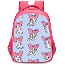 Marie Backpack StudentPack - Marie Sitting Pattern Art On Purple Background