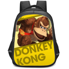 Super Mario Donkey Kong Backpack StudentPack - Donkey Kong Introduction On Yellow Background