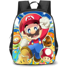 Super Mario Backpack StudentPack - Super Mario Cartoon Art Sky Background