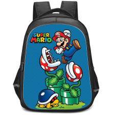 Super Mario Backpack StudentPack - Super Mario Jumping from Piranha Plant