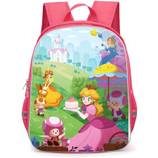 Super Mario BackPack StudentPack - Peach Daisy Rosalina Eating Illustration