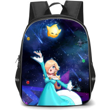 Super Mario Backpack StudentPack - Rosalina Luma Dancing On Space Illustration