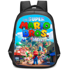 Super Mario Backpack StudentPack - Super Mario Bros Movie Poster With Logo
