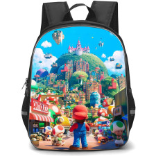 Super Mario Backpack StudentPack - Super Mario Bros Movie Poster Mario Looking Up At The Castle