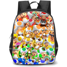Super Mario Toad Backpack StudentPack - Toad Happy Collage