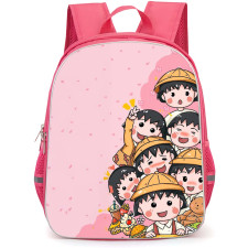Chibi Maruko Chan Momoko Sakura Backpack School Bag StudentPack - Momoko Sakura Collage Pink Poster