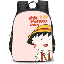 Chibi Maruko Chan Momoko Sakura Backpack School Bag StudentPack - Momoko Sakura Standing On Pink Background