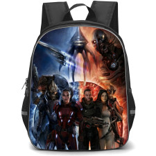 Mass Effect Backpack School Bag StudentPack - Mass Effect Characters Split Fierce Poster