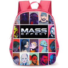 Mass Effect Backpack School Bag StudentPack - Mass Effect Characters Vector Art Collage Series Poster