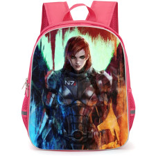 Mass Effect Commander Shepard Backpack School Bag StudentPack - Commander Shepard Fierce Brush Art Portrait