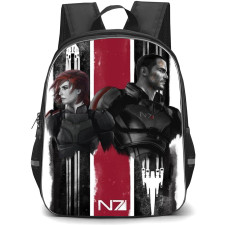 Mass Effect Commander Shepard Backpack School Bag StudentPack - Commander Shepard Two Version Portrait Poster