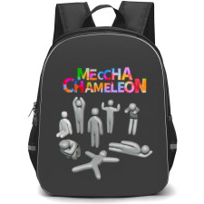 Meccha Chameleon Backpack School Bag StudentPack - Meccha Chameleon Abstract 3D Characters Modern Graphic Poster