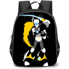 Mega Man Black Zero Backpack StudentPack - Black Zero Sword Yellow Splash Pop Art