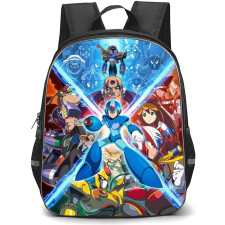 Mega Man Backpack StudentPack - Mega Man Characters And Villains X Background Anime