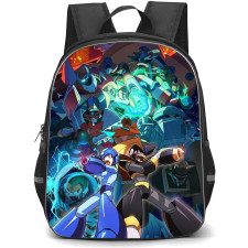 Mega Man Backpack StudentPack - Mega Man Characters Portrait Attacking Pose Collage Anime Art