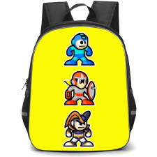 Mega Man Backpack StudentPack - Mega Man Characters Standing Pose Chibi Art