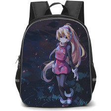 Mega Man Ciel Backpack StudentPack - Ciel Pose Dim Background Anime Art
