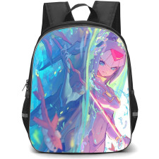 Mega Man Backpack StudentPack - Mega Man Fairy Leviathan Holding Weapon Anime Art