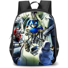 Mega Man Backpack StudentPack - Mega Man X Assembling Parts In The Laboratory Cartoon