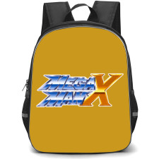 Mega Man Backpack StudentPack - Mega Man X Blue White Gold Logo