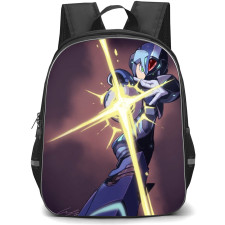 Mega Man Backpack StudentPack - Mega Man X Firing Weapon Flying Cartoon