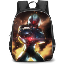 Mega Man Backpack StudentPack - Mega Man X Holding Weapon Ready To Fire Illustration