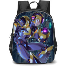 Mega Man Backpack StudentPack - Mega Man X Side Portrait Machine Background Anime