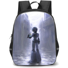 Mega Man Backpack StudentPack - Mega Man X Standing Pose Earth Background Cartoon