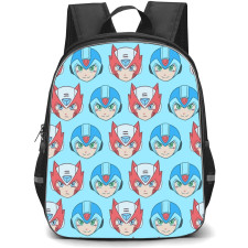 Mega Man Backpack StudentPack - Mega Man X Zero Aqua Pattern Art
