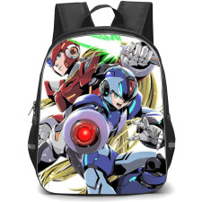 Mega Man Backpack StudentPack - Mega Man X Zero Ready To Attack Red Blue Anime