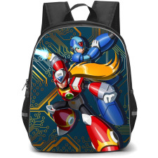 Mega Man Backpack StudentPack - Mega Man X Zero Ready To Attack Anime Portrait