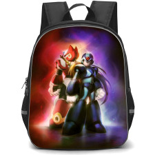 Mega Man Backpack StudentPack - Mega Man X Zero Standing In The Rain Scene Anime