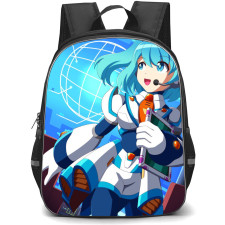 Mega Man Rico Backpack StudentPack - Rico Holding Table Anime Art