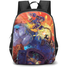 Mega Man Vile Mk Backpack StudentPack - Vile Mk Fight Scene With Mega Man Flying Anime