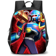 Mega Man Vile Mk Backpack StudentPack - Vile Mk Pose Red Background Illustration