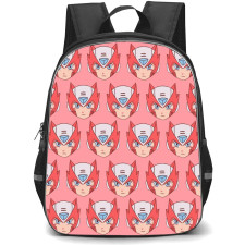 Mega Man Zero Backpack StudentPack - Zero Face Red Pattern Art