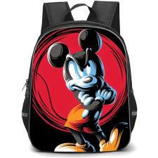 Mickey And Minnie Mickey School Backpack StudentPack - Mickey Character Art Red Black
