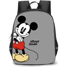 Mickey And Minnie Mickey School Backpack StudentPack - Mickey Gray Background