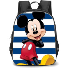 Mickey And Minnie Mickey School Backpack StudentPack - Mickey Mouse Stripes Background