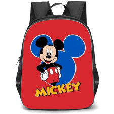 Mickey And Minnie Mickey School Backpack StudentPack - Mickey Portrait Red Background
