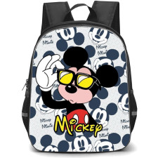 Mickey And Minnie Mickey School Backpack StudentPack - Mickey Sunglasses Pattern Art Background