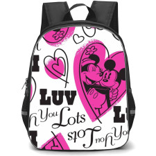 Mickey And Minnie School Backpack StudentPack - Mickey And Minnie Pattern Art