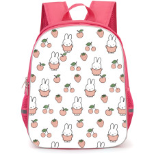 Miffy And Friends Miffy Backpack StudentPack - Miffy And Strawberry Pattern Art