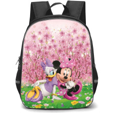 Minnie's Bow-Toons Daisy Backpack StudentPack - Daisy And Minnie Sitting In a Flower Garden