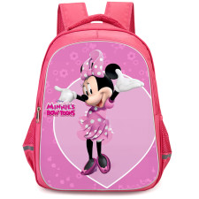 Minnie's Bow-Toons Minnie Backpack StudentPack - Minnie Happy Face On Pink Background