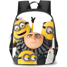 Minions Gru Backpack StudentPack - Grumpy Gru With Minions Portrait Movie Art