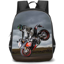 Motorbike Aprilia Backpack StudentPack - Motorbike Aprilia RSV4 2 Stoppie Poster