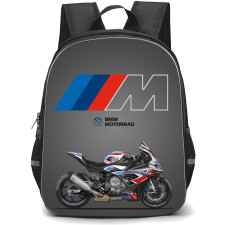 Motorbike BMW Backpack StudentPack - Motorbike BMW M1000RR On Gray Background